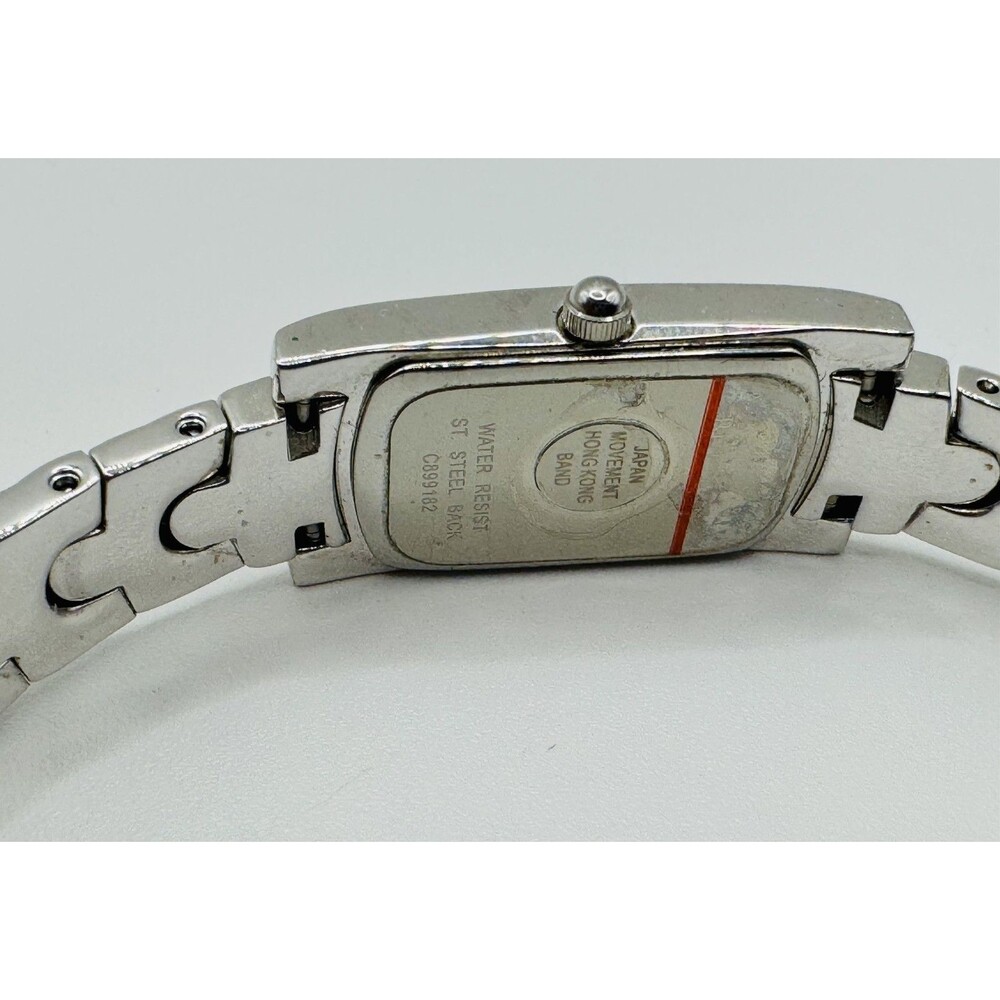 Bulova Rectangular Crystal Bracelet Watch Japan Movement Mother of Pearl Dial - Picture 4 of 7